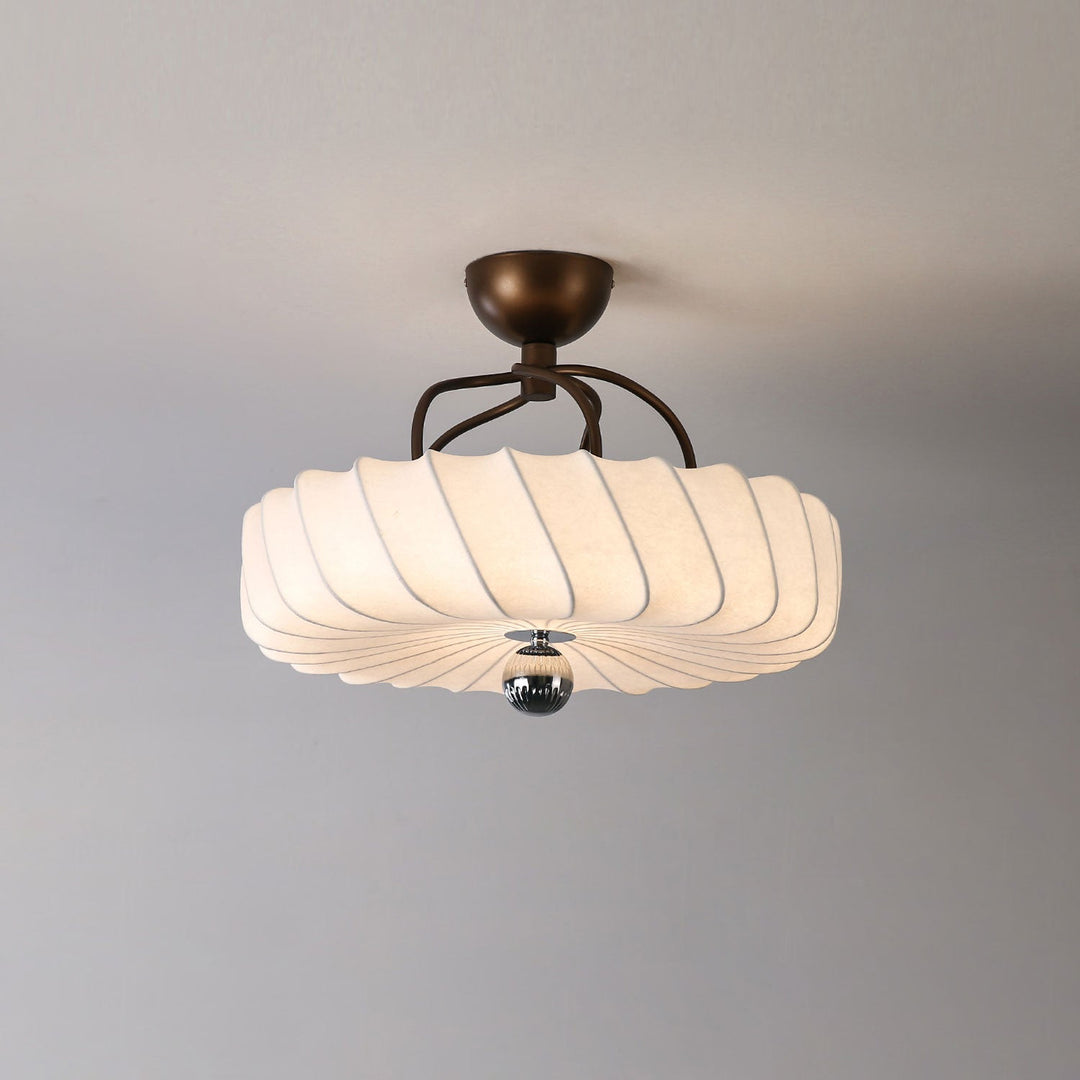 Zelore Tourbillon Tissu Bronze Suspension Lumière - Neutralighting