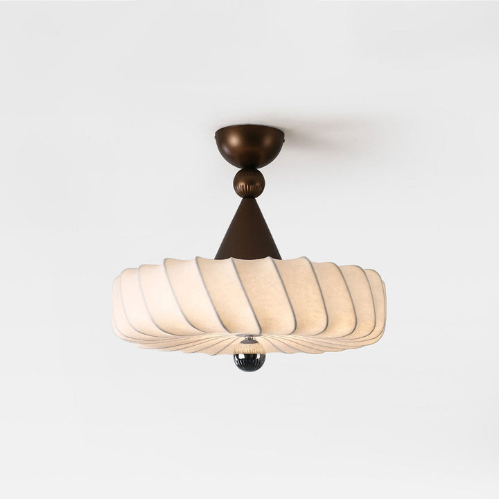 Zelore Tourbillon Tissu Bronze Suspension Lumière - Neutralighting