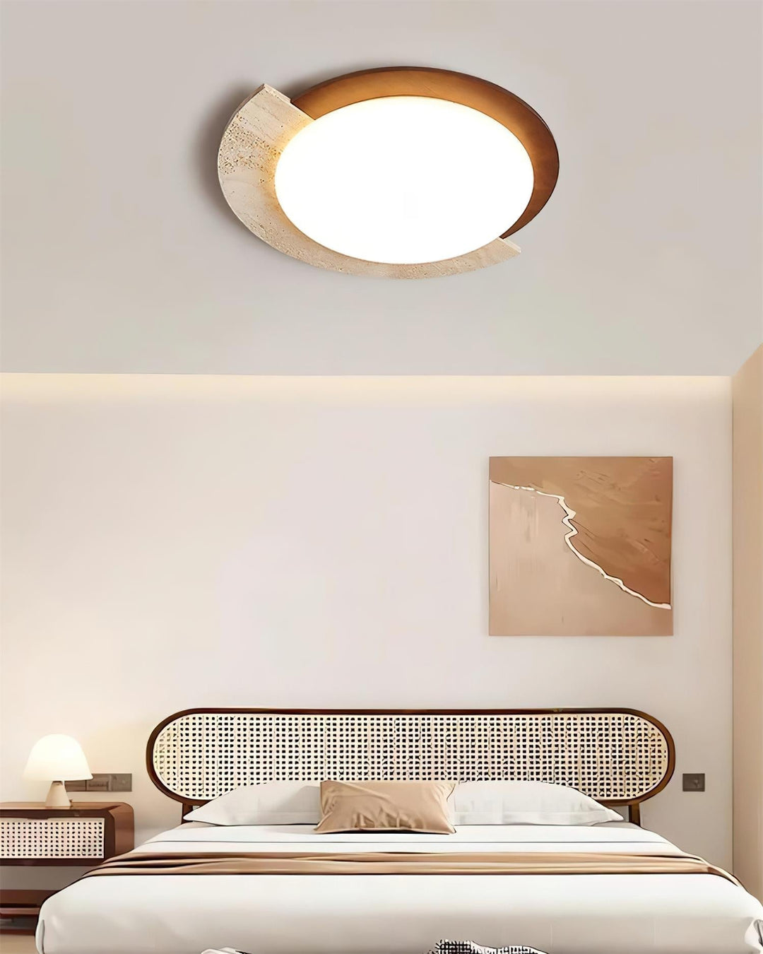 Ritta Plafonnier Ovale LED Travertin - Neutralighting