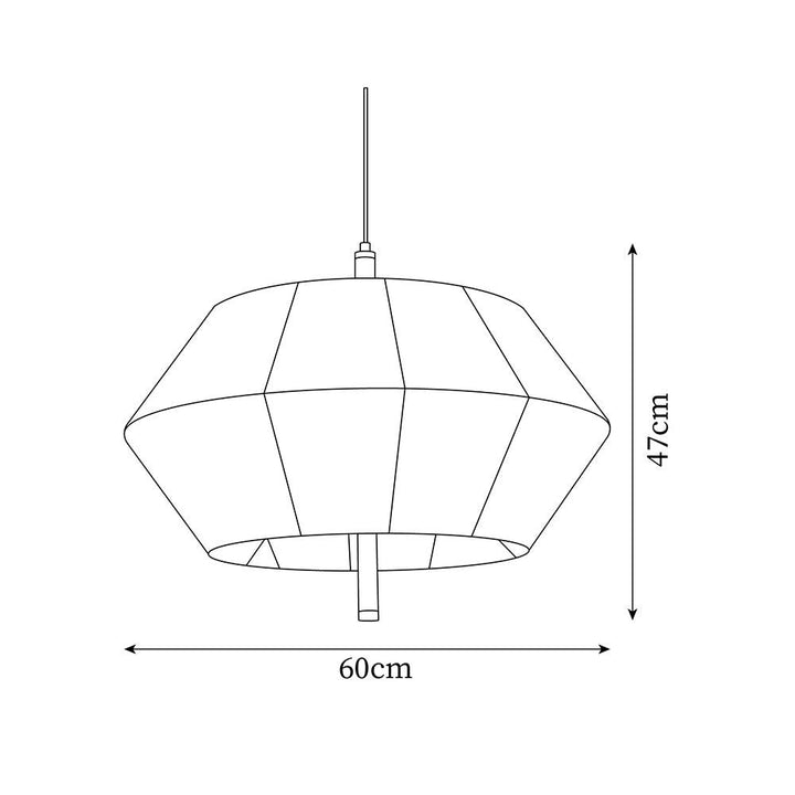Lustra Suspension avec Abat-jour en Fil de Coton et Bois de Noyer Naturel - Neutralighting