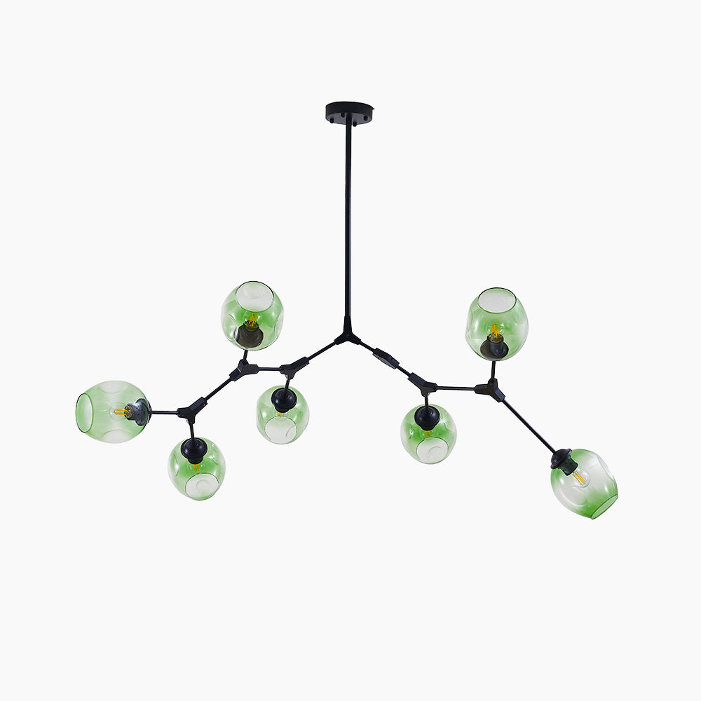 Kirae Suspension Nordique. Verre. Noir/Or. Salon - Neutralighting