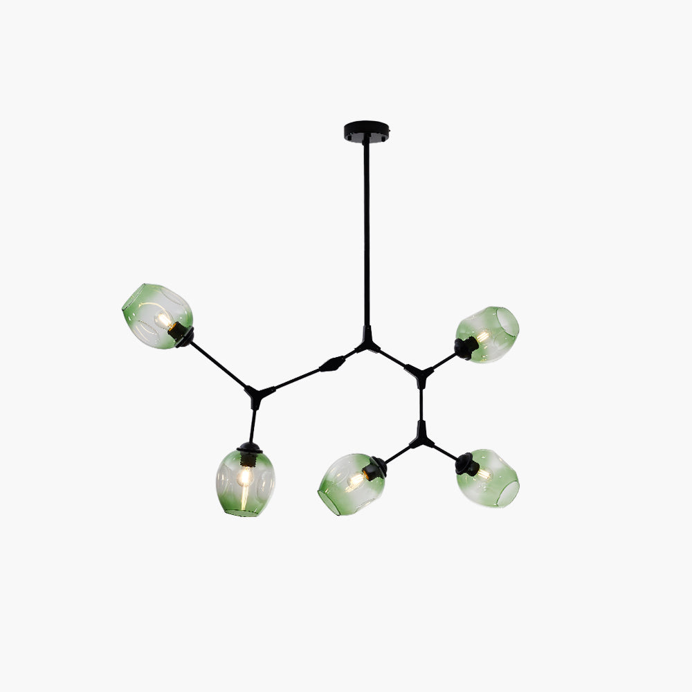 Kirae Suspension Nordique. Verre. Noir/Or. Salon - Neutralighting