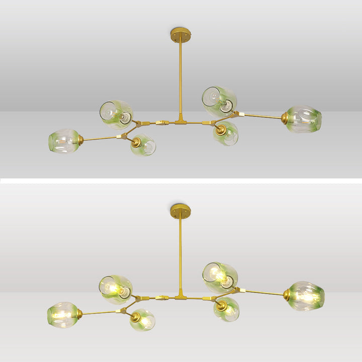 Kirae Suspension Nordique. Verre. Noir/Or. Salon - Neutralighting