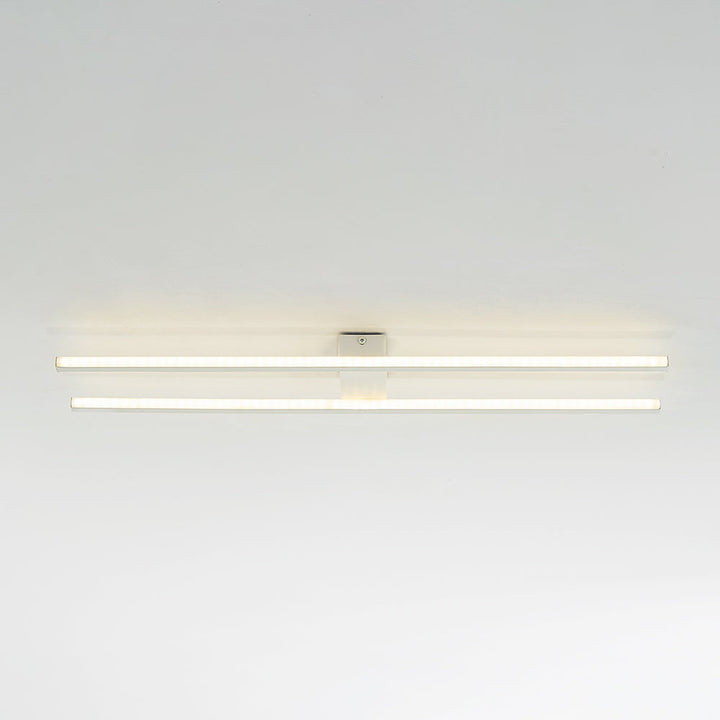 Ray Longue Linéaire Simple Plafonnier, Noir/Blanc/Or - Neutralighting