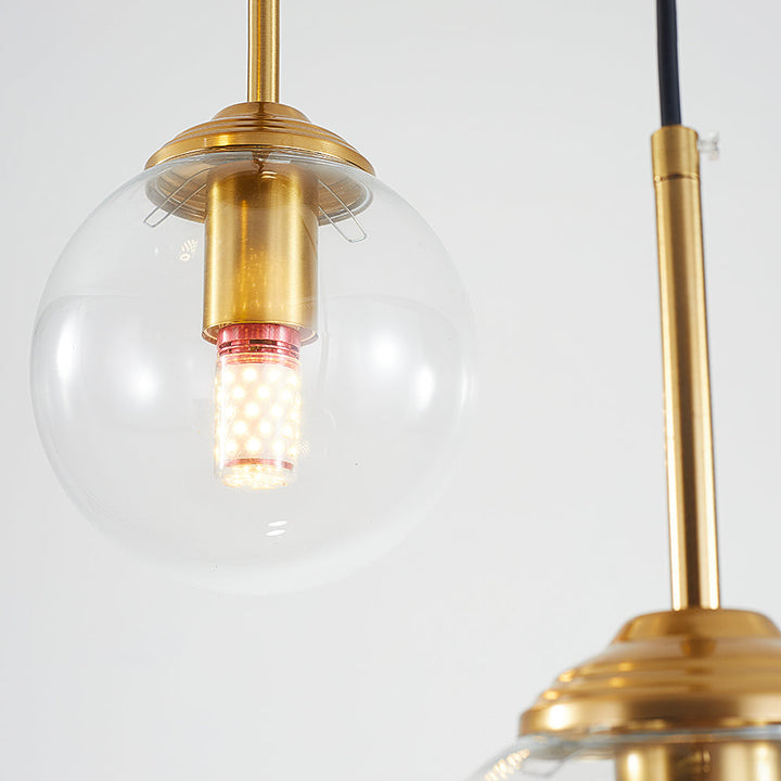 Narell Luminaires Suspension Verre Transparent Ambre - Neutralighting