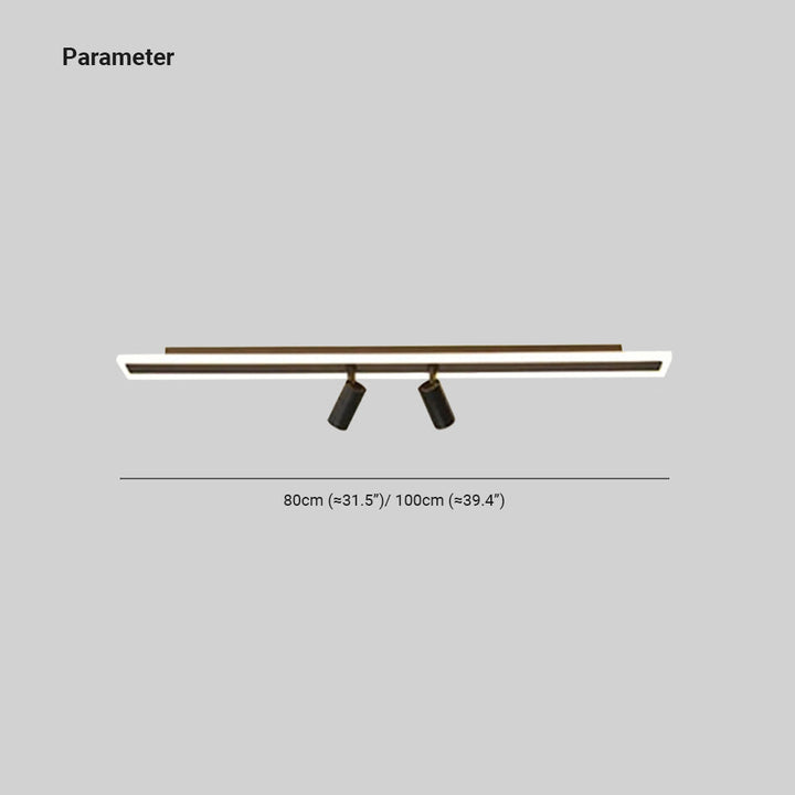 Aim Plafonnier Linéaire Minimaliste Métal/Acylique Noir Salle à Manger - Neutralighting