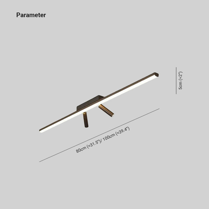Aim Plafonnier Linéaire Nordique Métal/Gel de Silice Salon - Neutralighting