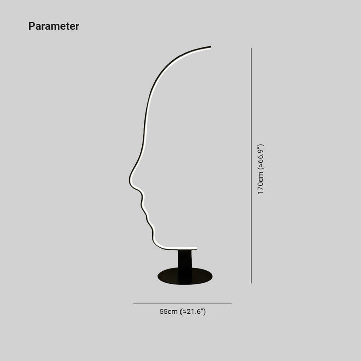 Ray Lampe sur pied Led visage de humain postmoderne pour la chambre - Neutralighting