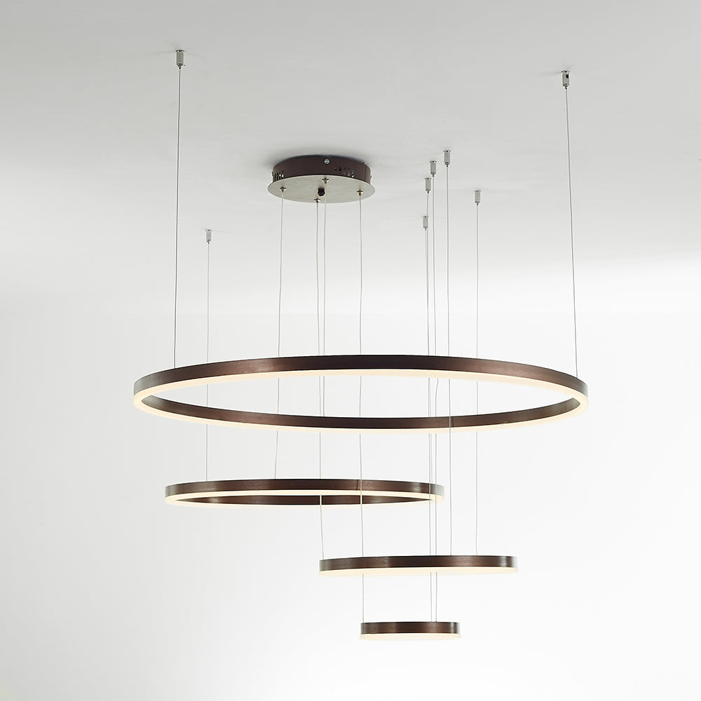 Remi Suspension Anneau Moderne Métal Noir/Doré/Café Salon - Neutralighting