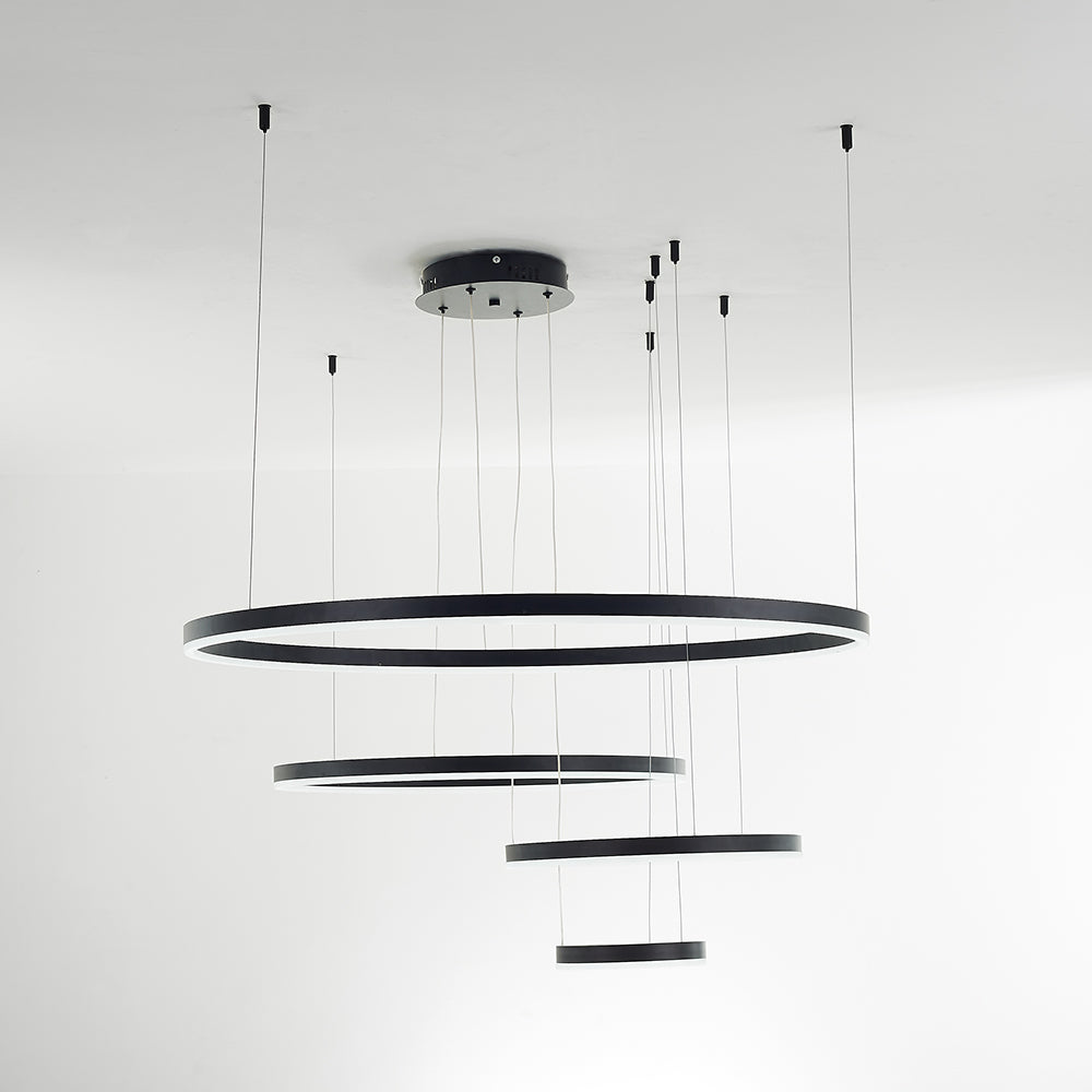 Remi Suspension Anneau Moderne Métal Noir/Doré/Café Salon - Neutralighting
