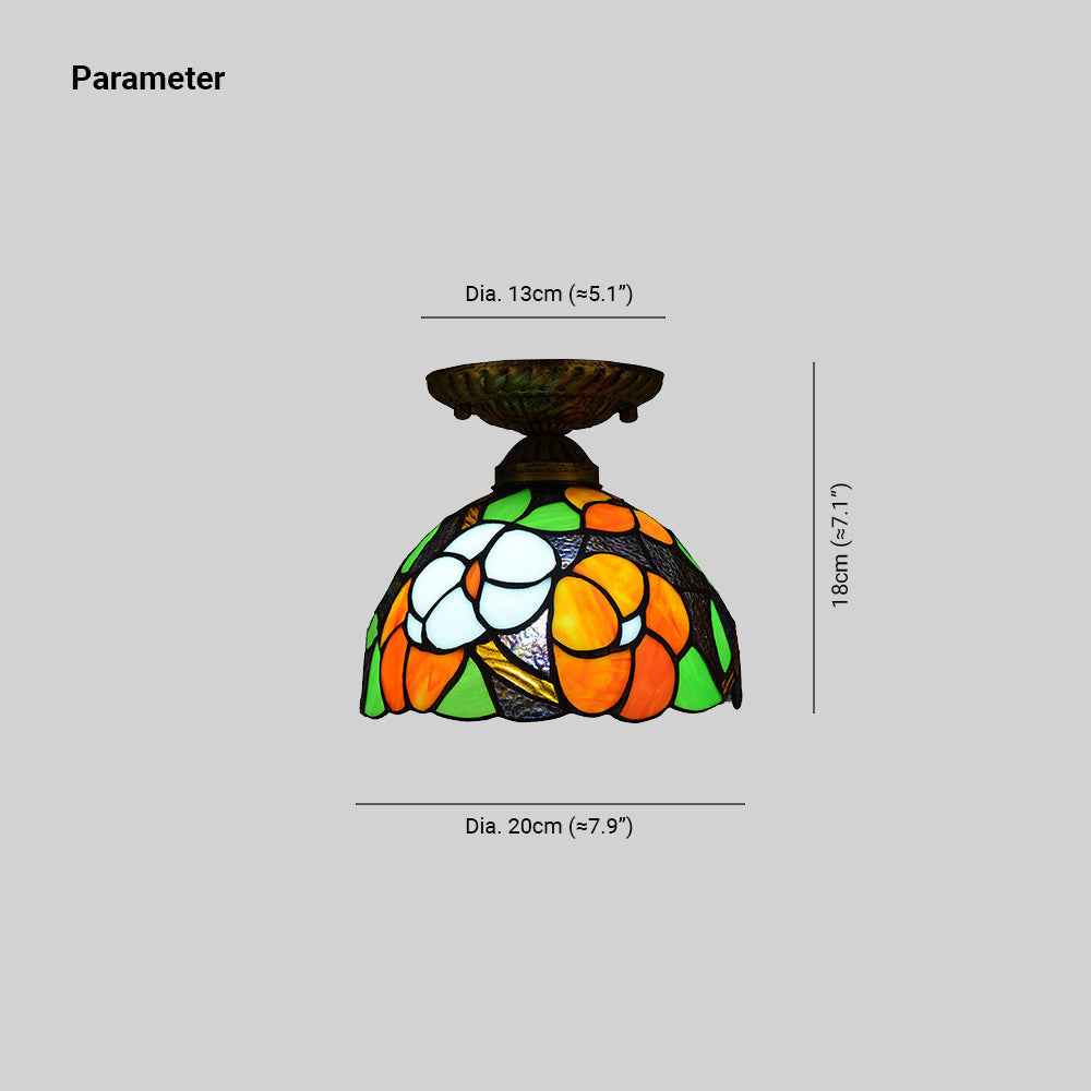 Plafonnier Tiffany Verre LED