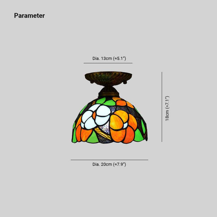Plafonnier Tiffany Verre LED