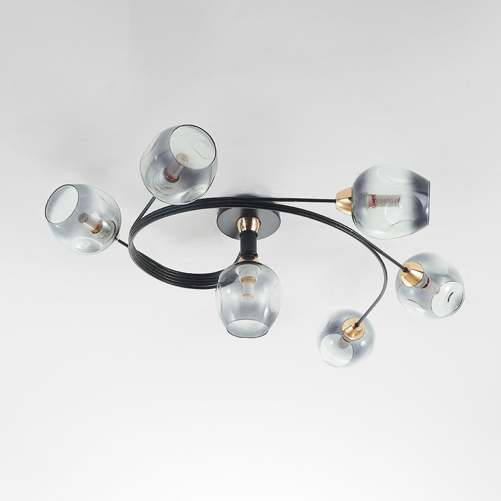 Valentina Plafonnier Fleur Vintage, Verre/Métal, Salon - Neutralighting