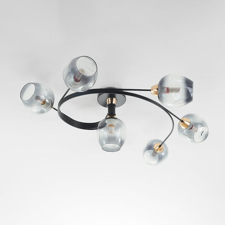 Valentina Plafonnier Fleur Vintage, Verre/Métal, Salon - Neutralighting