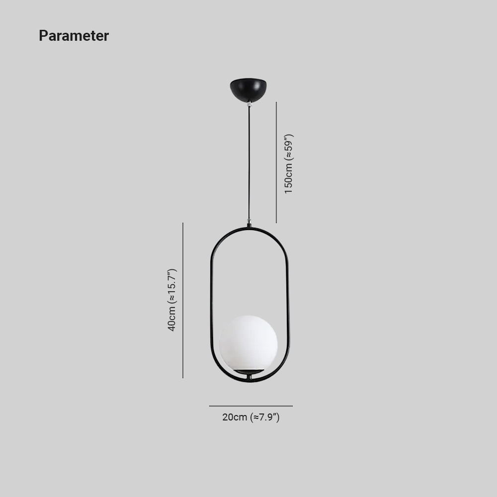 Ilra Suspension Anneau/Boule Moderne. Métal/Acrylique. Doré/Noir. Salon - Neutralighting