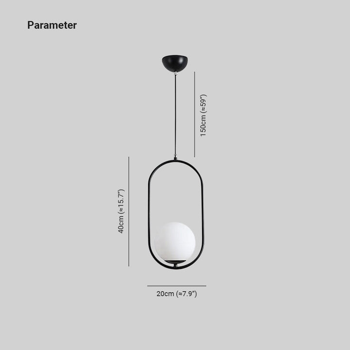 Ilra Suspension Anneau/Boule Moderne. Métal/Acrylique. Doré/Noir. Salon - Neutralighting
