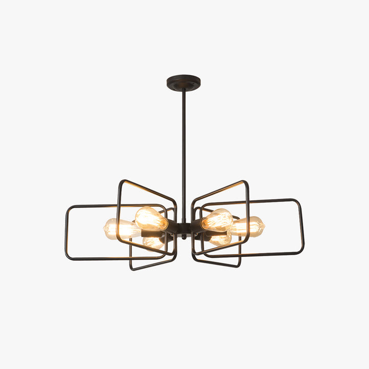 Silva Industriel LED Suspension Noir Métal Salon/Chambre À Coucher - Neutralighting