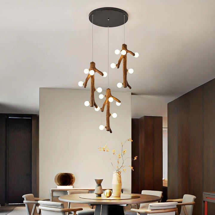 Epoch Nordique LED Lustre Bois Salon/Salle À Manger/Chambre À Coucher - Neutralighting