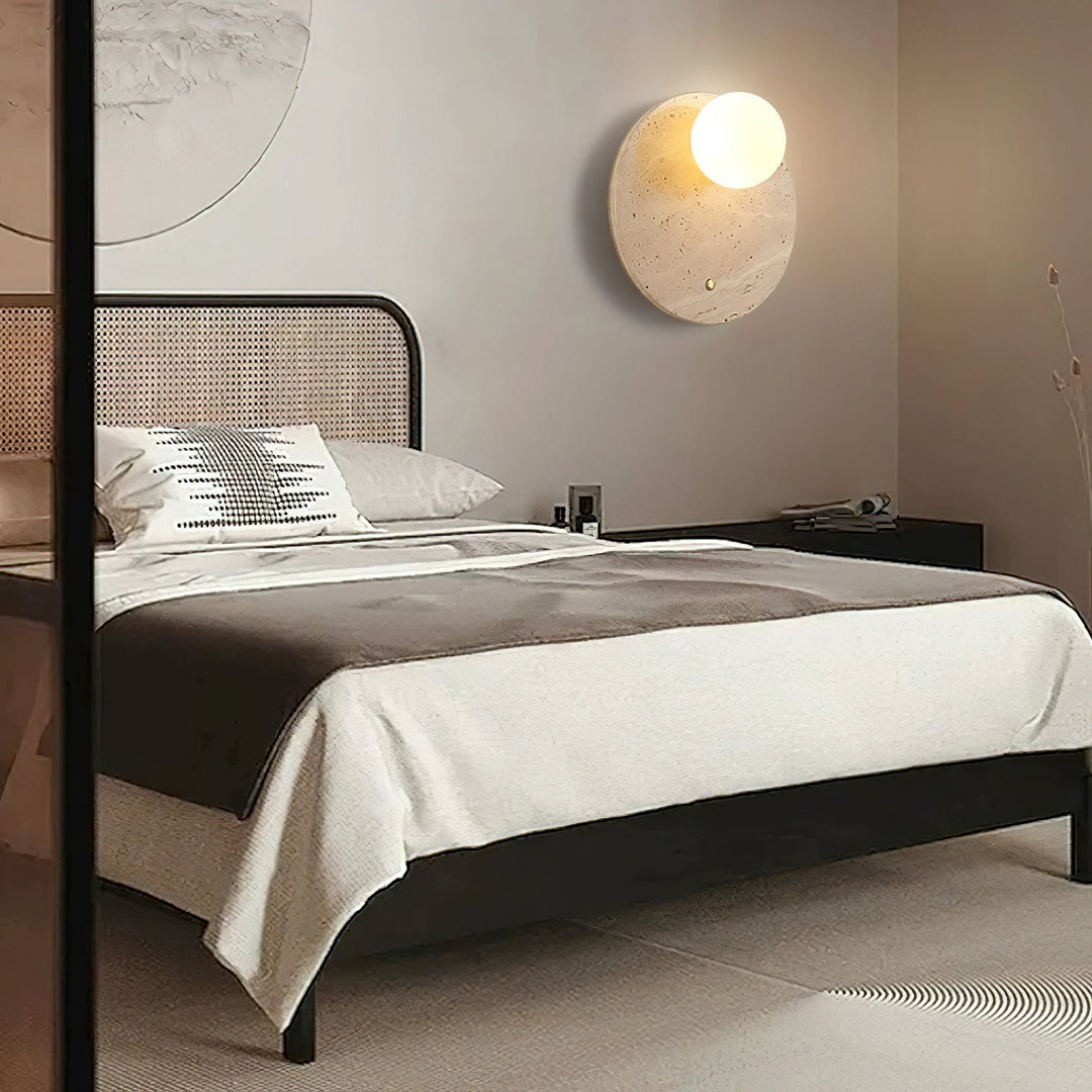 Alcareth Applique Murale Minimaliste Travertin Wabi - Neutralighting
