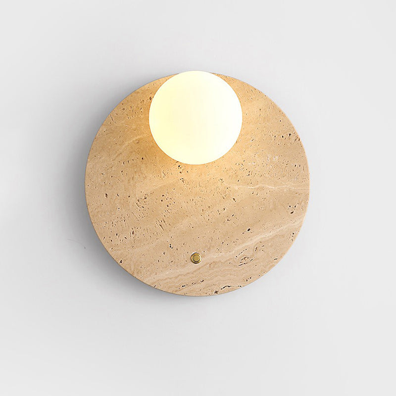 Alcareth Applique Murale Minimaliste Travertin Wabi - Neutralighting
