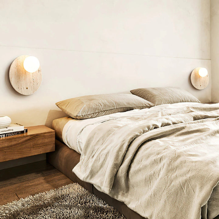 Alcareth Applique Murale Minimaliste Travertin Wabi - Neutralighting