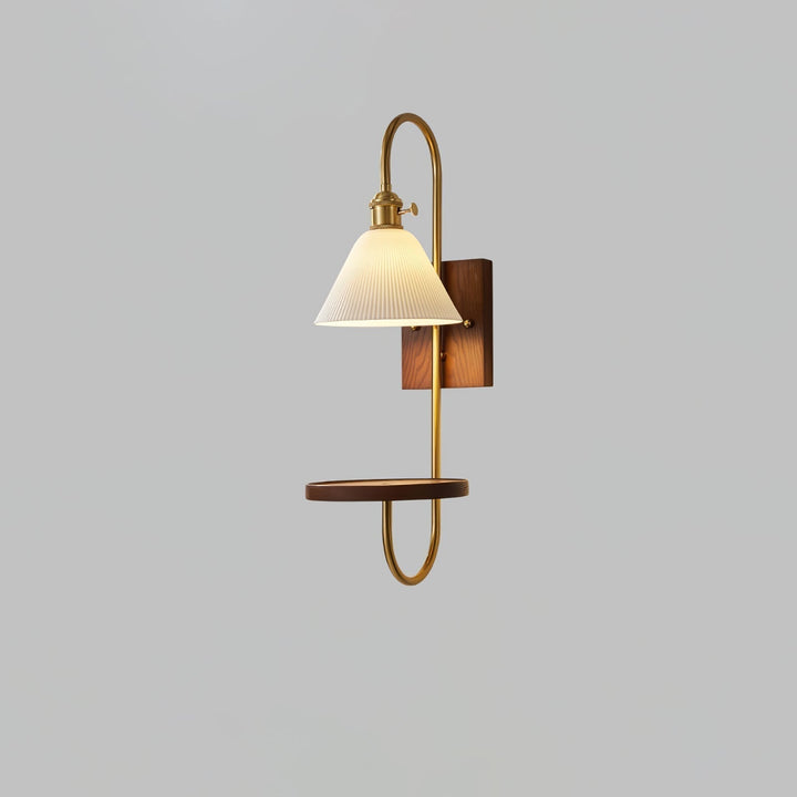 Altheus Applique murale en céramique et bois de noyer de style nordique - Neutralighting
