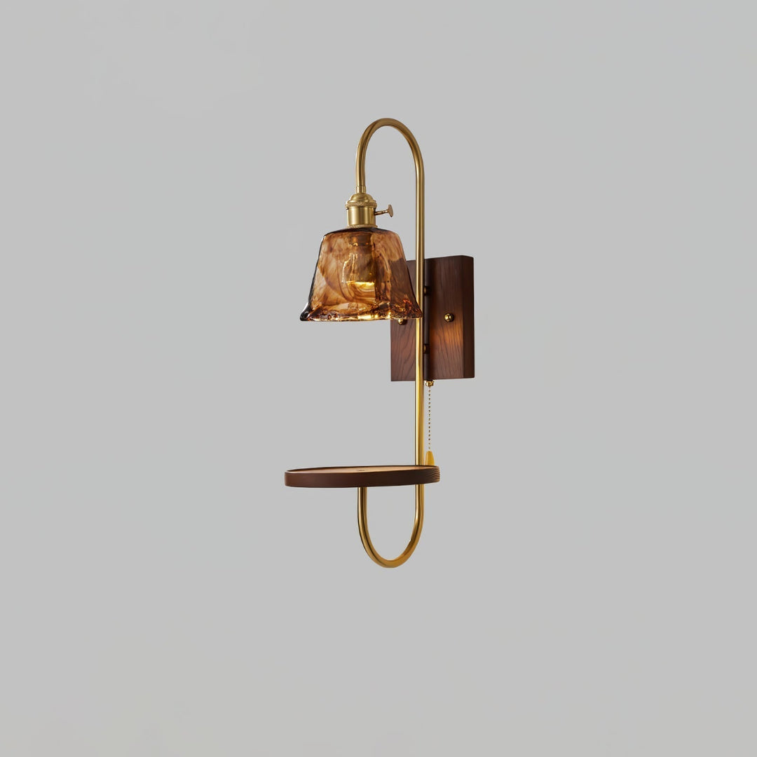 Altheus Applique murale en céramique et bois de noyer de style nordique - Neutralighting