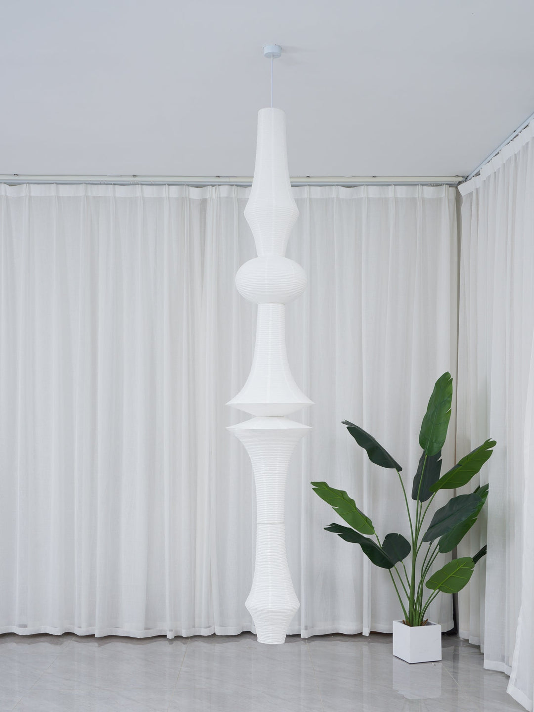 Lustra Suspension Luminaire Papier Washi E pour Salon - Neutralighting