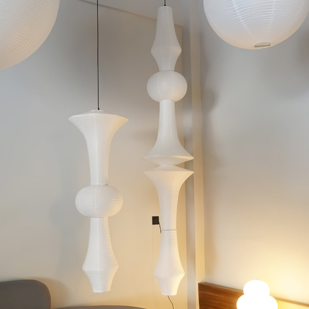 Lustra Suspension Luminaire Papier Washi E pour Salon - Neutralighting