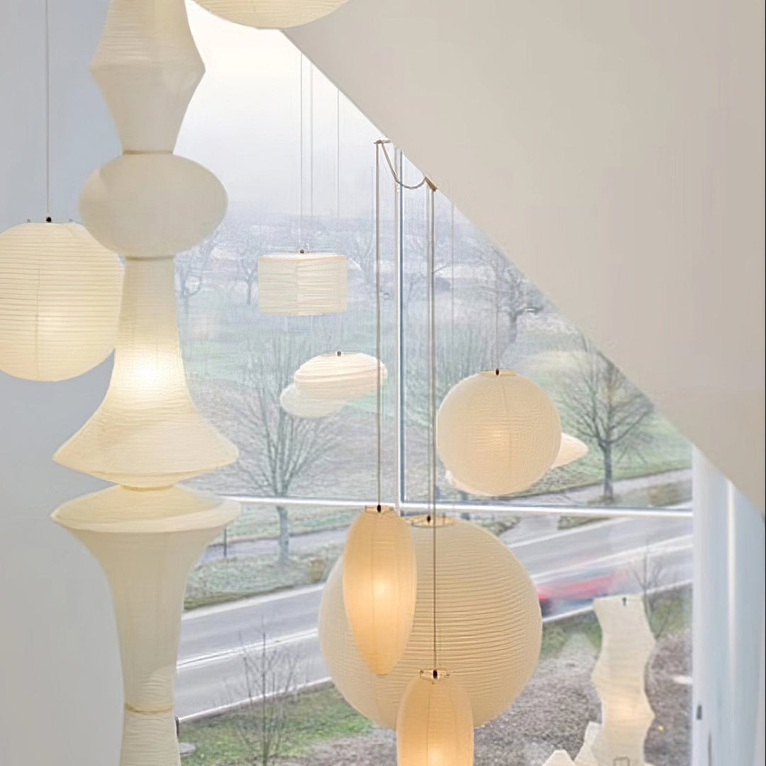 Faye Suspension Sculpturale Verticale en Papier - Neutralighting