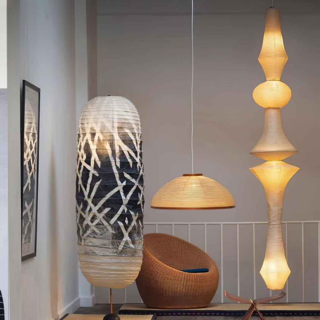 Faye Suspension Sculpturale Verticale en Papier - Neutralighting