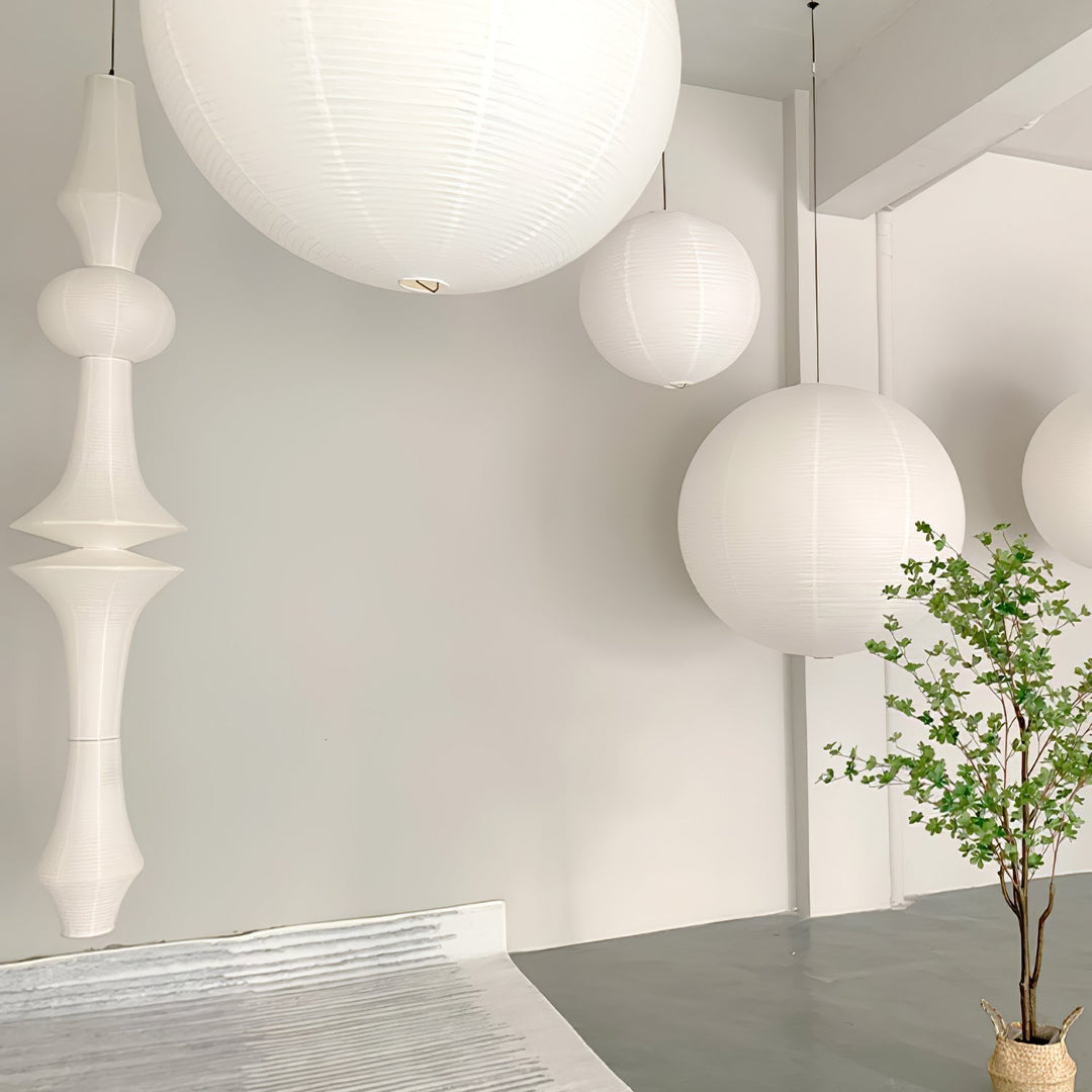 Faye Suspension Sculpturale Verticale en Papier - Neutralighting
