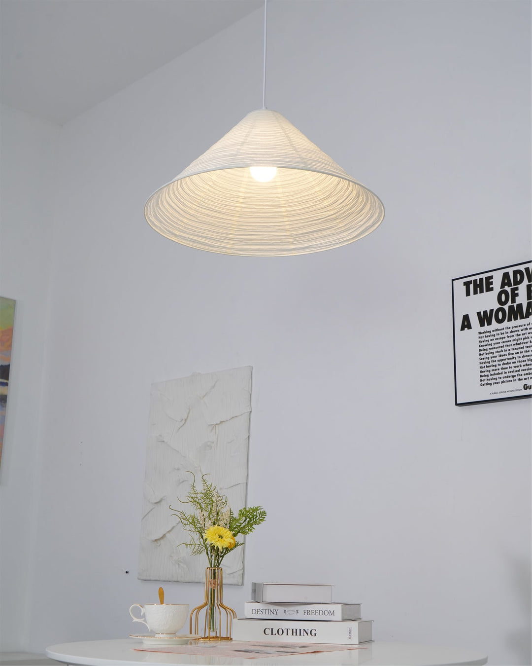 Conic Suspension Lampe Pyramidale en Papier - Neutralighting