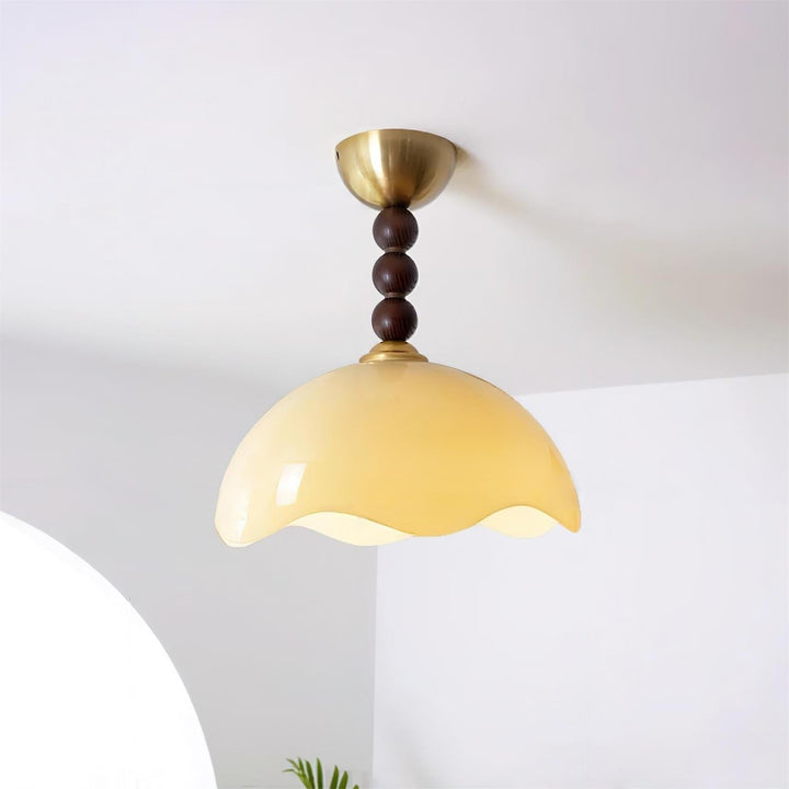 Amberis Plafonnier Verre Ambre Vintage - Neutralighting