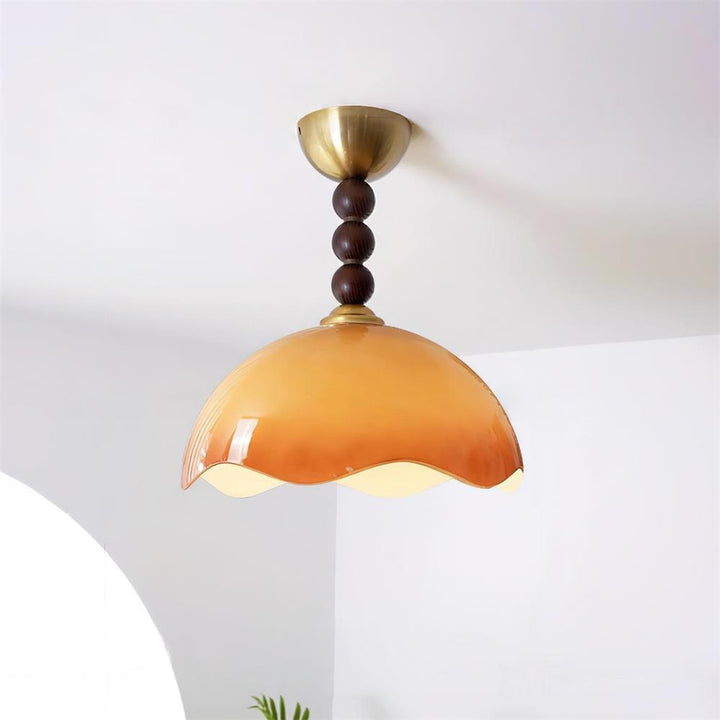 Amberis Plafonnier Verre Ambre Vintage - Neutralighting
