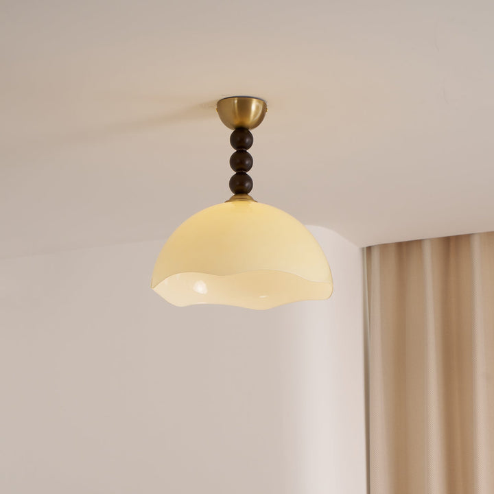 Amberis Plafonnier Verre Ambre Vintage - Neutralighting
