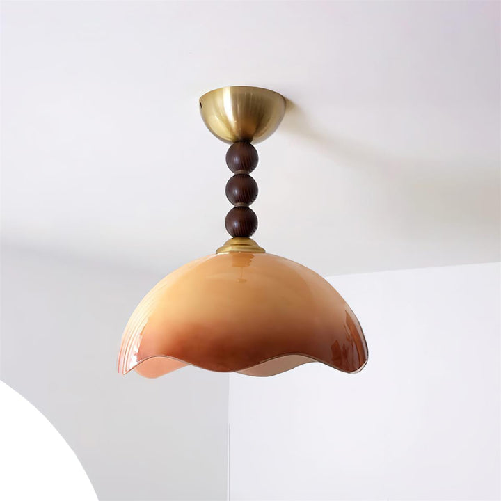 Amberis Plafonnier Verre Ambre Vintage - Neutralighting