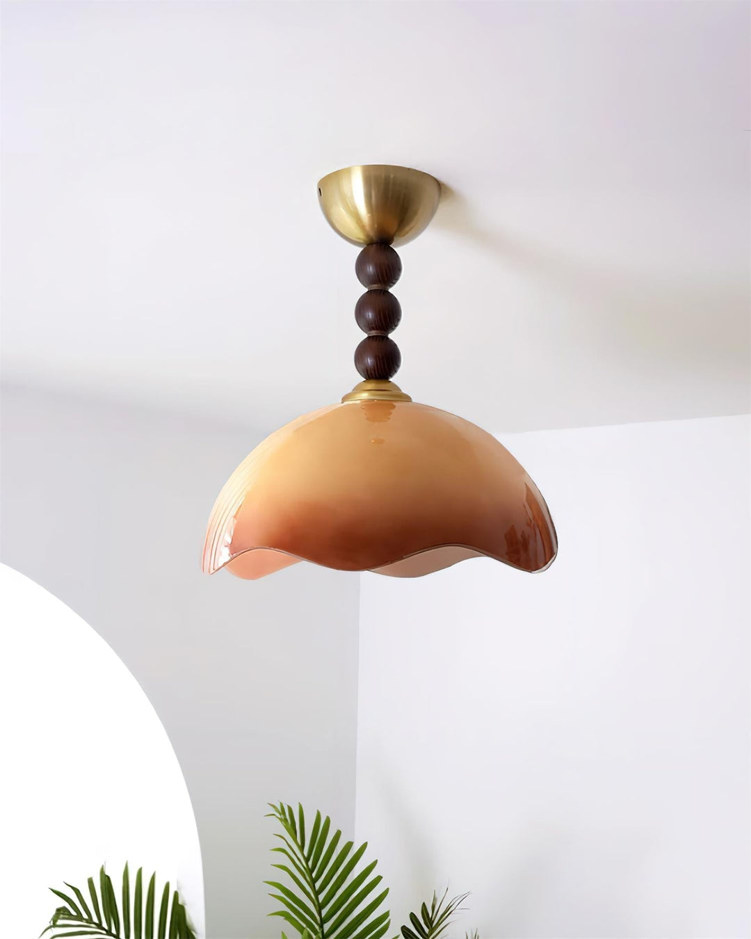 Amberis Plafonnier Verre Ambre Vintage - Neutralighting