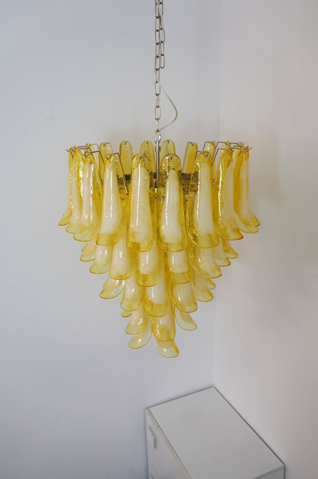 Aurora Chandelier Verre Murano Pétale Vague - Neutralighting