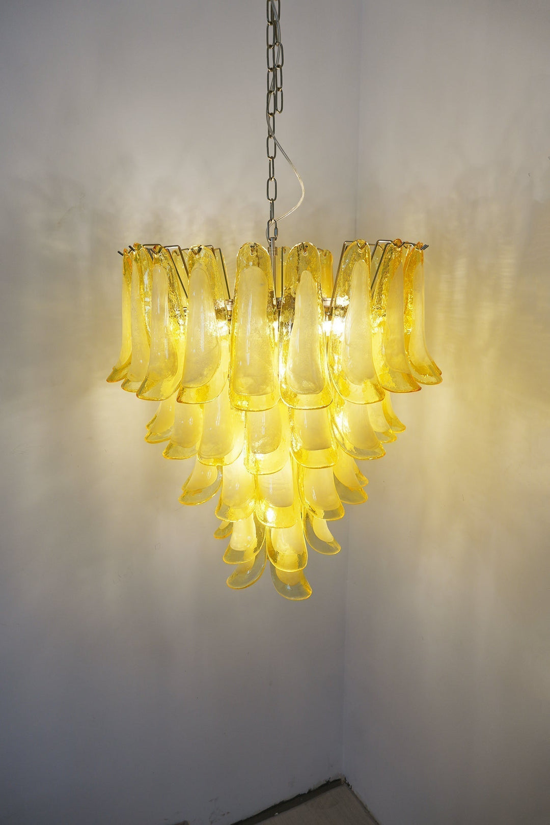 Aurora Chandelier Verre Murano Pétale Vague - Neutralighting
