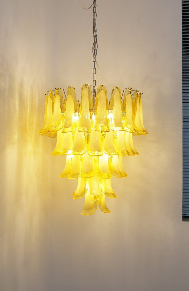 Aurora Chandelier Verre Murano Pétale Vague - Neutralighting