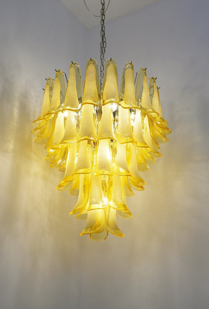 Aurora Chandelier Verre Murano Pétale Vague - Neutralighting