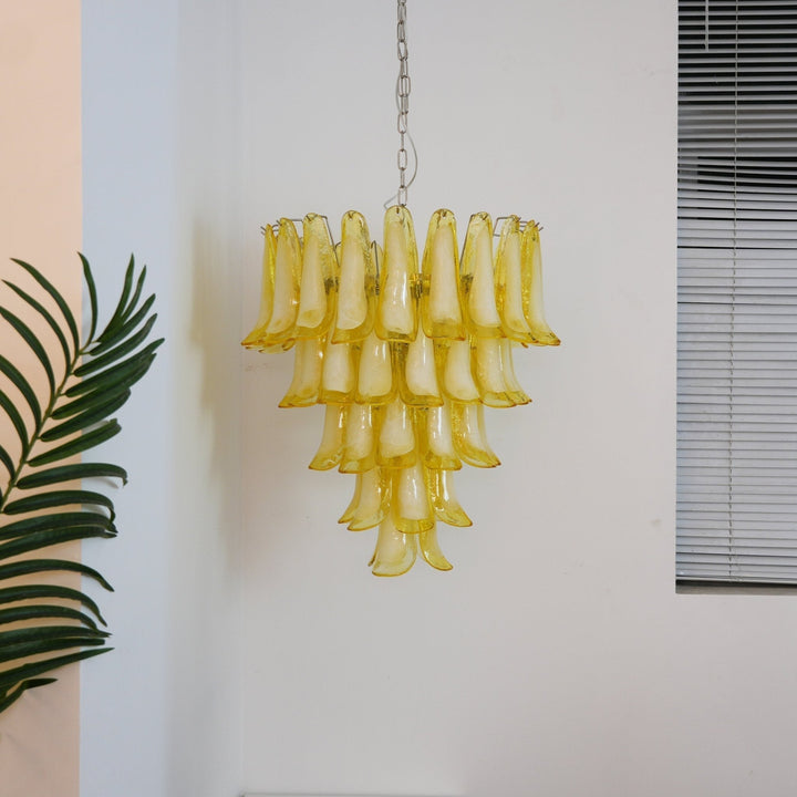 Aurora Chandelier Verre Murano Pétale Vague - Neutralighting