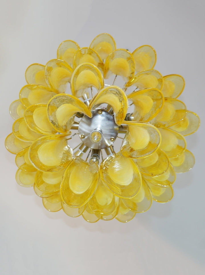 Aurora Chandelier Verre Murano Pétale Vague - Neutralighting