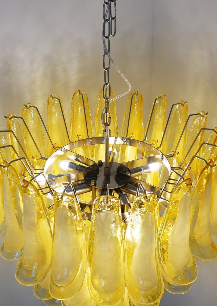 Aurora Chandelier Verre Murano Pétale Vague - Neutralighting