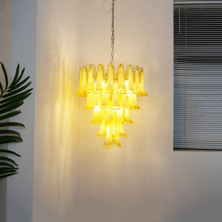 Aurora Chandelier Verre Murano Pétale Vague - Neutralighting