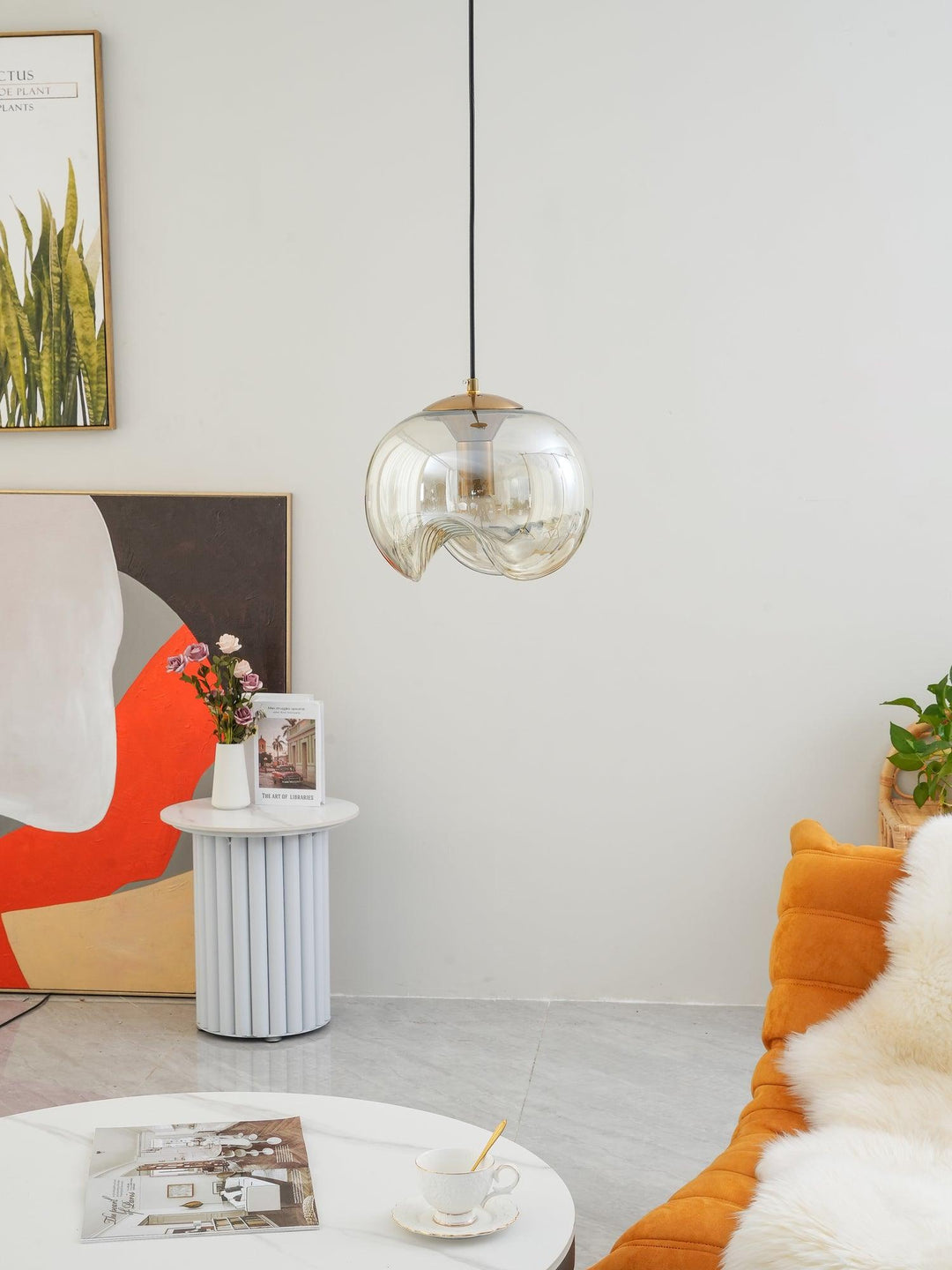 Solara Suspension en Verre Vague Mid-Century Vintage - Neutralighting