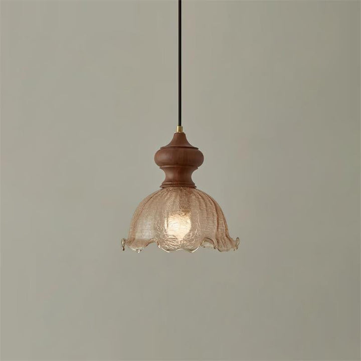 Weiana Suspension Verre Ondulé Coquillage Vintage - Neutralighting
