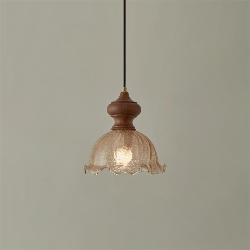 Weiana Suspension Verre Ondulé Coquillage Vintage - Neutralighting
