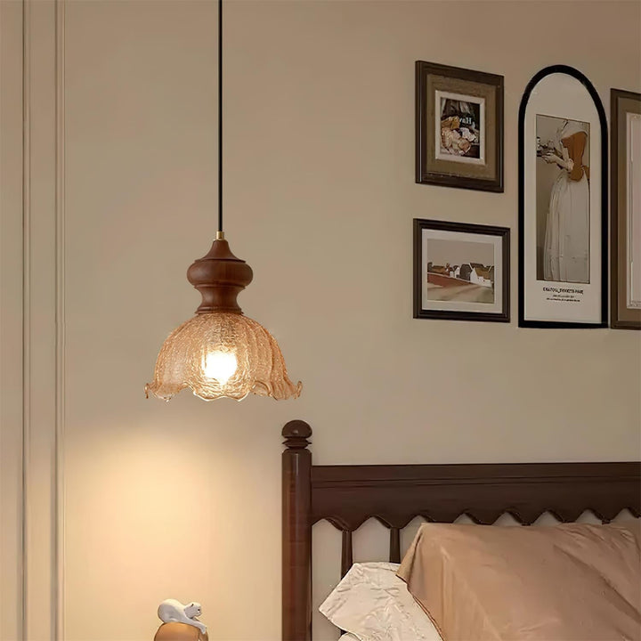 Weiana Suspension Verre Ondulé Coquillage Vintage - Neutralighting